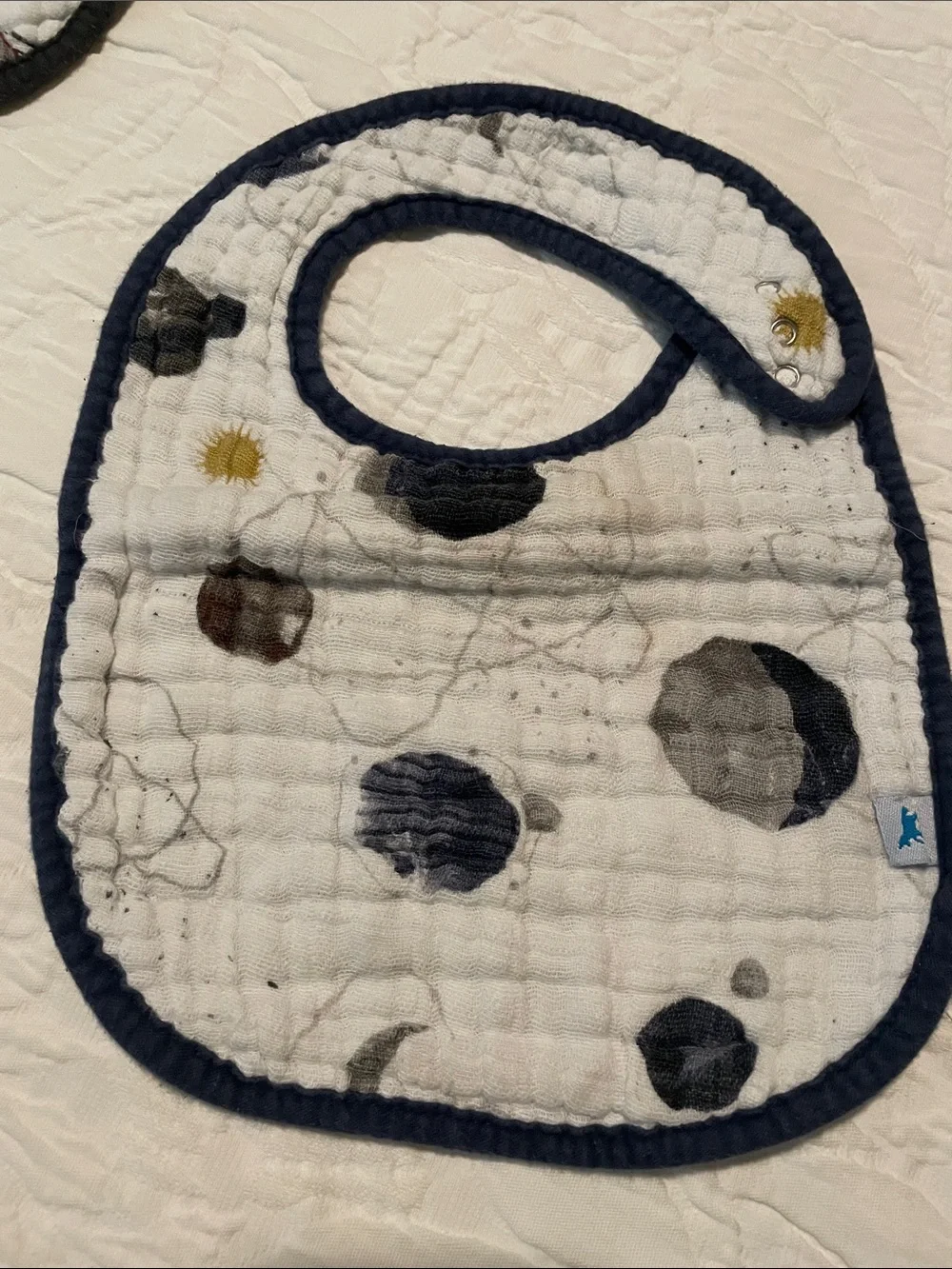 aden + anais Muslin Baby Bibs - Navy, Gray, Cream, Orange